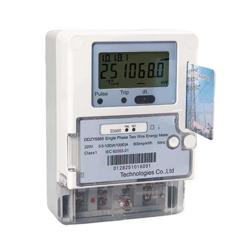 Single-Phase PrePaid Electric Energy Meter IC Card Advanced Payment System Electric Consumption Meter Prepaid Meter
Single-Phase PrePaid Electric Energy Meter IC Card Advanced Payment System Electric Consumption Meter Prepaid Meter