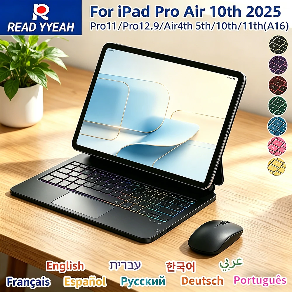 2026 Offical Magic Wireless Keyboard with Touch Panel for iPad 10/11th Magnetic Case for iPad Pro Air Smart Book Cover Spanish
2026 Offical Magic Wireless Keyboard with Touch Panel for iPad 10/11th Magnetic Case for iPad Pro Air Smart Book Cover Spanish