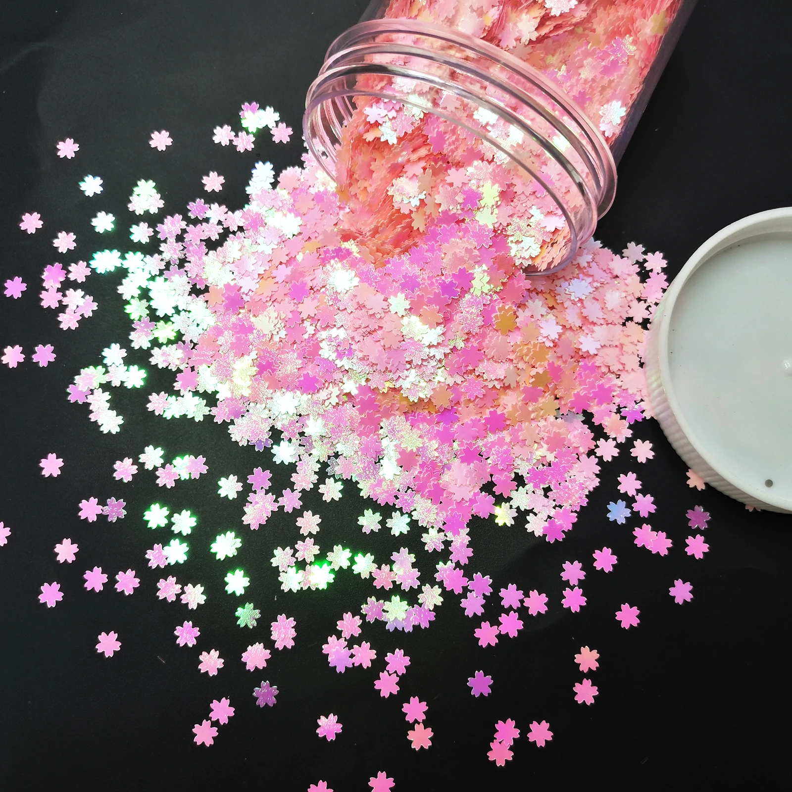 Iridescent Pearl Pink Colorful Light Nail Glitter 5MM Cherry Blossom Chunky Spangle Shape for Facepaint Makeup Tumbler Craft
Iridescent Pearl Pink Colorful Light Nail Glitter 5MM Cherry Blossom Chunky Spangle Shape for Facepaint Makeup Tumbler Craft