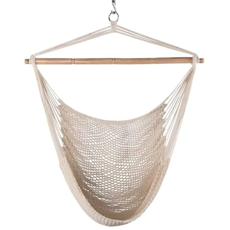 Chair Caribbean Hanging Rope Weaving Chair with 40" Hardwood Spreader Bar and Soft-Spun Cotton Rope for Indoor/Outdoor Backyard
Chair Caribbean Hanging Rope Weaving Chair with 40" Hardwood Spreader Bar and Soft-Spun Cotton Rope for Indoor/Outdoor Backyard