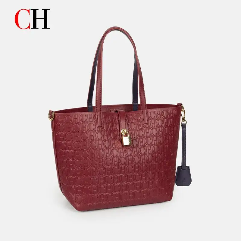 CH Embossed Monogram Tote Bag Women Large Capacity PU Leather Handbag Luxury Lock Decor Top Handle Shoulder Crossbody Bag
CH Embossed Monogram Tote Bag Women Large Capacity PU Leather Handbag Luxury Lock Decor Top Handle Shoulder Crossbody Bag