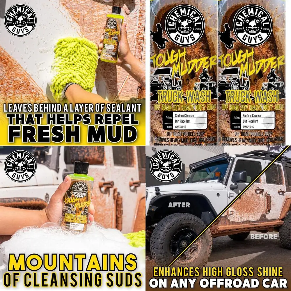 Chemical Guys Tough Mudder Foaming Truck, Off Road, ATV and RV Heavy Duty Wash Soap, (Works with Foam Cannons, Foam Guns or Buck
Chemical Guys Tough Mudder Foaming Truck, Off Road, ATV and RV Heavy Duty Wash Soap, (Works with Foam Cannons, Foam Guns or Buck