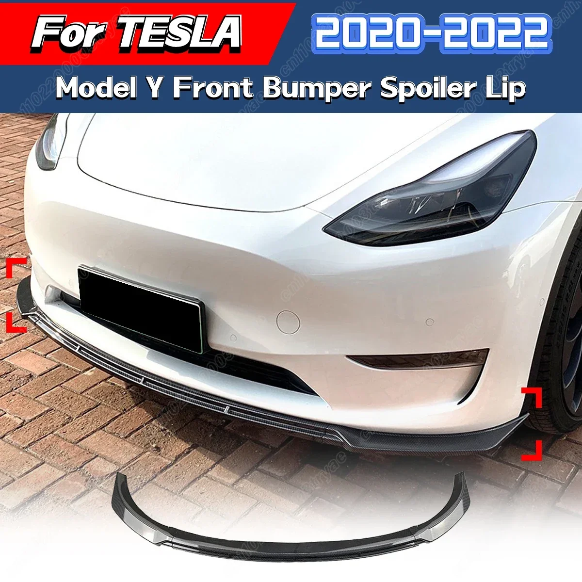 For Tesla Model Y 2020 2021 2022 Front Bumper Lip Spoiler Lower Blade Splitter Front Shovel Protector High Quality Body Kits
For Tesla Model Y 2020 2021 2022 Front Bumper Lip Spoiler Lower Blade Splitter Front Shovel Protector High Quality Body Kits