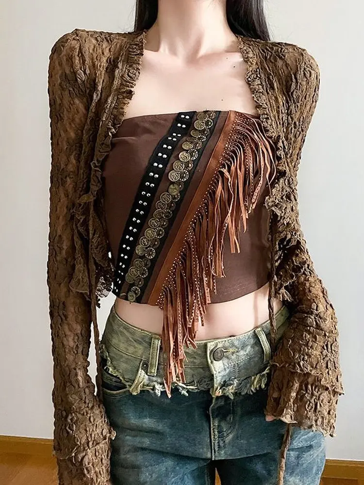 Millennial Punk Y2K Visual Sle Wasteland Light Top Two-Piece Set ort Length Faionable Women's Spring Collection
Millennial Punk Y2K Visual Sle Wasteland Light Top Two-Piece Set ort Length Faionable Women's Spring Collection