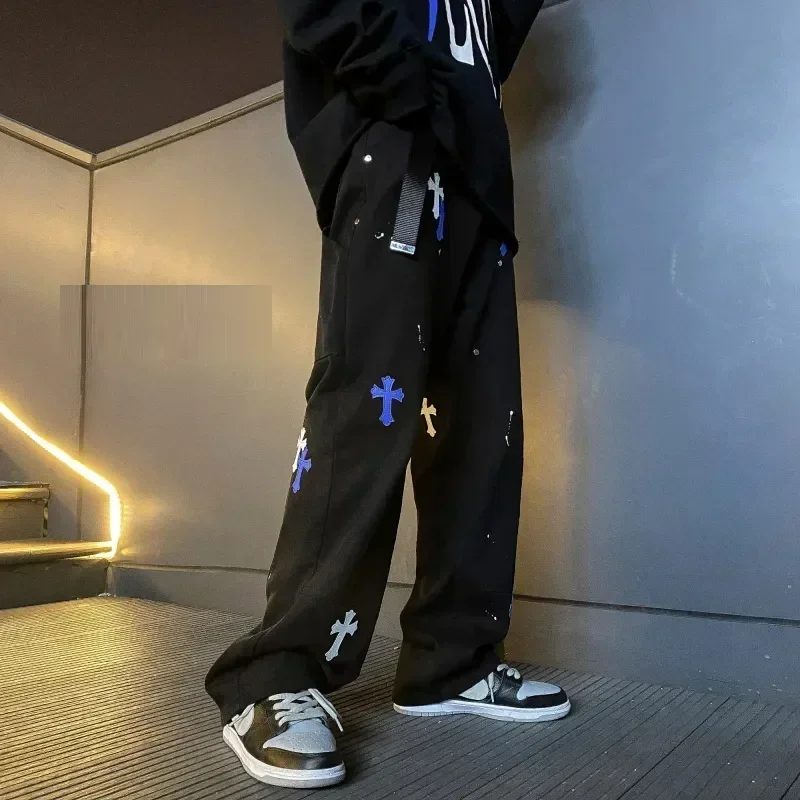 Cross Patchwork Black Hip Hop Jeans for Mens Fashion Trends Gothic Clothing Teens Straight Leg Cargo Denim Pants Punk Streetwear
Cross Patchwork Black Hip Hop Jeans for Mens Fashion Trends Gothic Clothing Teens Straight Leg Cargo Denim Pants Punk Streetwear