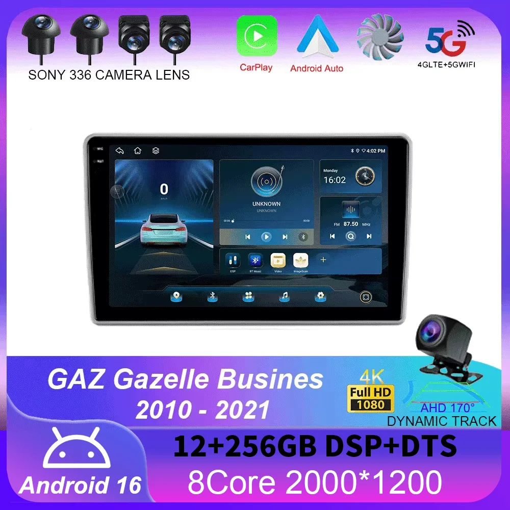 For GAZ Gazelle Busines 2010 - 2021 Carplay Auto 4G+WIFI GPS Car Radio Navigation Multimedia Video Player Stereo BT Android 16
For GAZ Gazelle Busines 2010 - 2021 Carplay Auto 4G+WIFI GPS Car Radio Navigation Multimedia Video Player Stereo BT Android 16