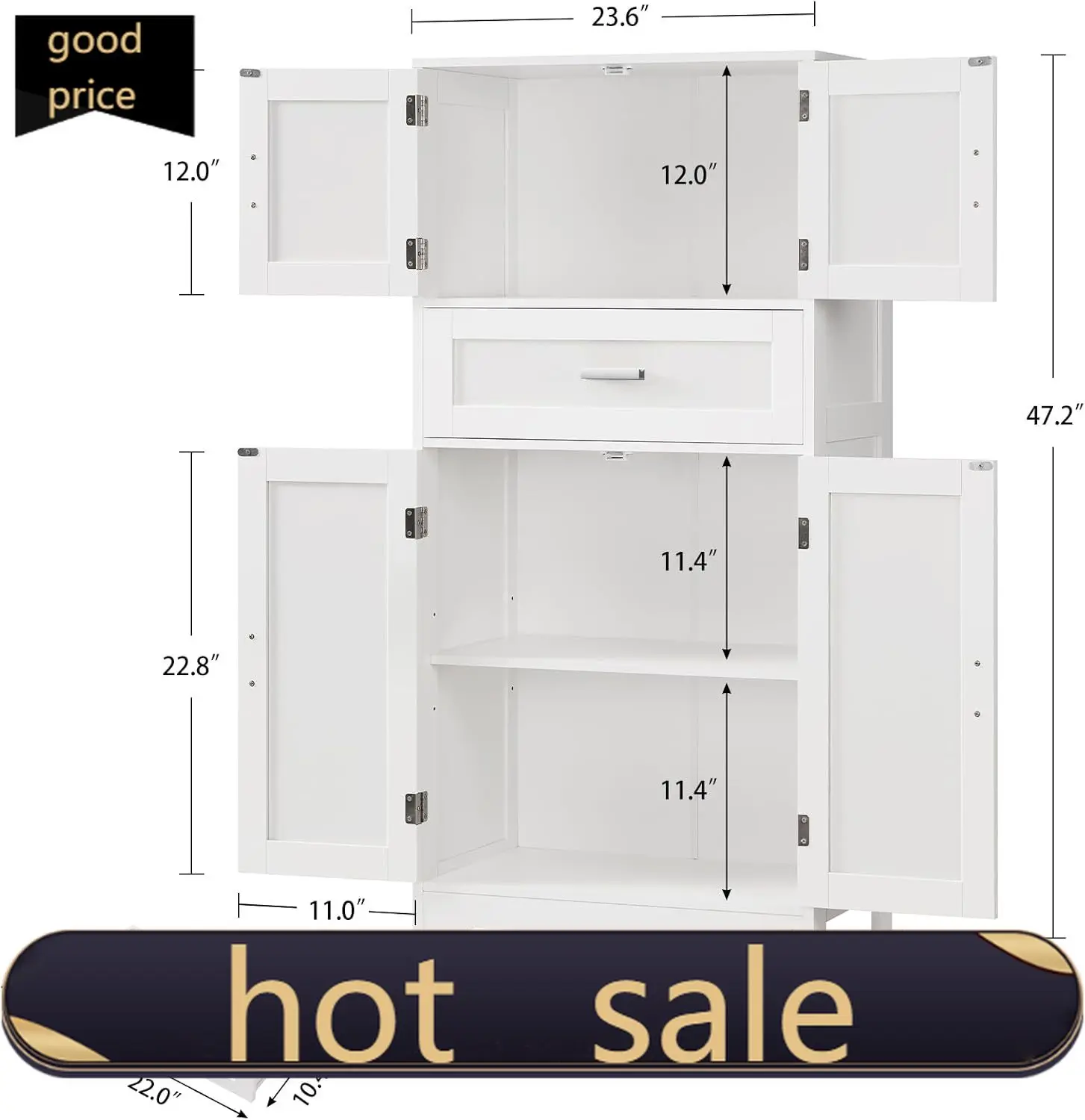 hot-sallingBathroom Storage Cabinet with Adjustable Shelf & Large Drawer, Tall Storage Cabinet with 4 Doors, Kitchen Pantry Stor
hot-sallingBathroom Storage Cabinet with Adjustable Shelf & Large Drawer, Tall Storage Cabinet with 4 Doors, Kitchen Pantry Stor