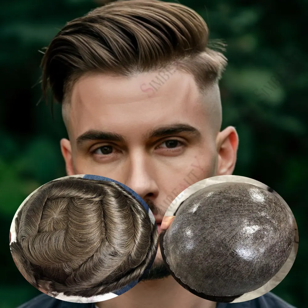 130%Density 6# Chestnut Brown Grey Black Male Hair Prosthesis Full Skin Base Toupee Men Durable Wigs 100% Remy Human Hair System
130%Density 6# Chestnut Brown Grey Black Male Hair Prosthesis Full Skin Base Toupee Men Durable Wigs 100% Remy Human Hair System
