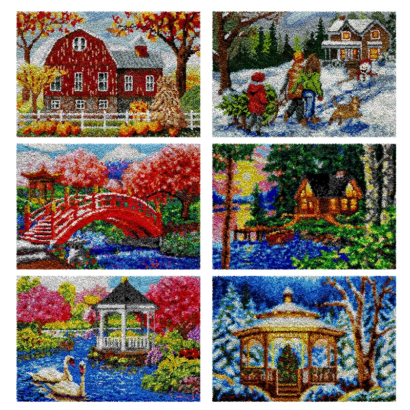 Landscape diy latch hook kits rugs crochet plastic canvas for bag latch hook kit carpet ковровая вышивка knooppakket making kits
Landscape diy latch hook kits rugs crochet plastic canvas for bag latch hook kit carpet ковровая вышивка knooppakket making kits