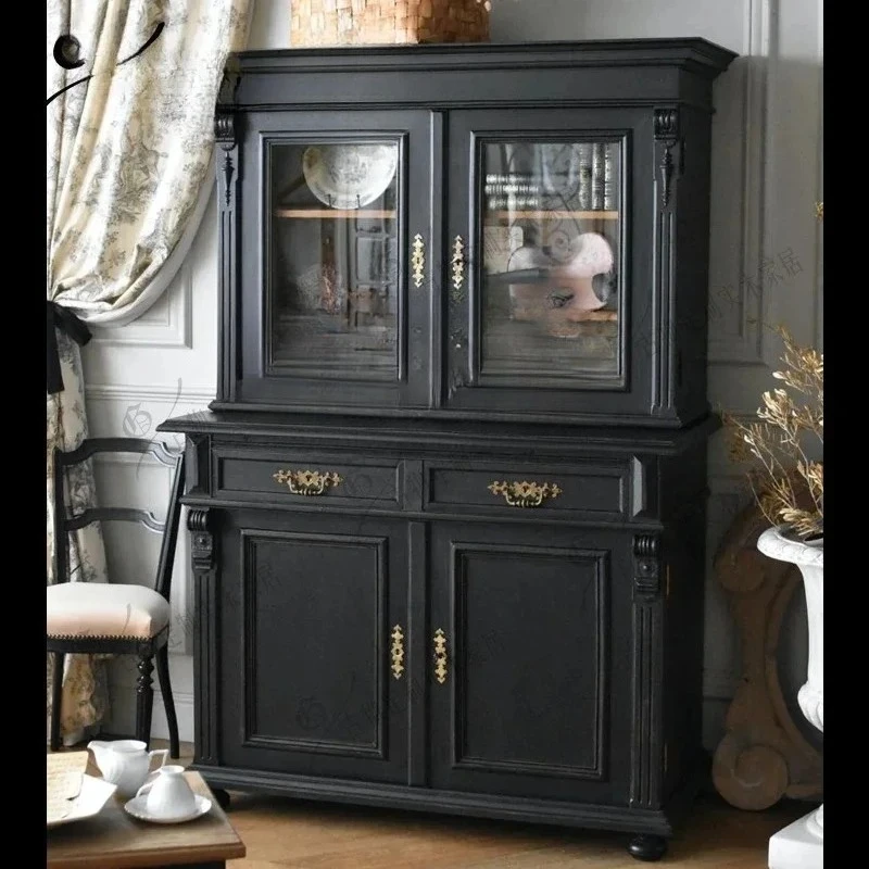 retro solid wood dining side cabinet/classical black locker/storage entrance cabinet0294
retro solid wood dining side cabinet/classical black locker/storage entrance cabinet0294