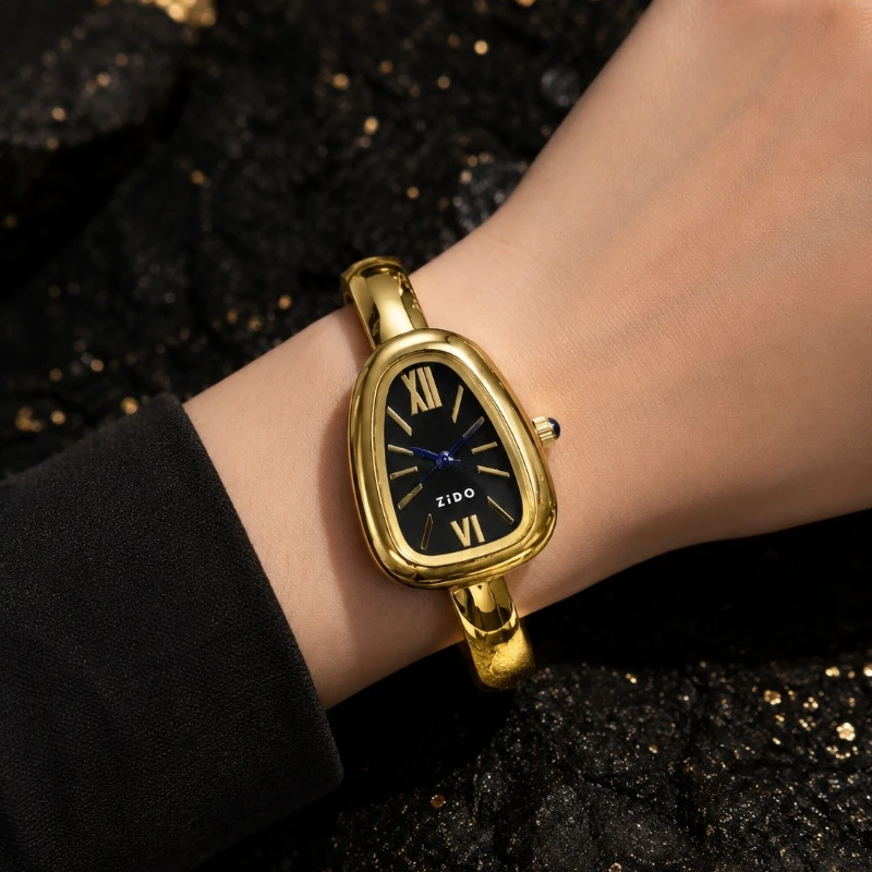 Minimalist Gold Cuff Women Bracelet Watch Elegant Snake Shape Black Dial Ladies Quartz Watch Luxury Fashion Female Clock Relogio
Minimalist Gold Cuff Women Bracelet Watch Elegant Snake Shape Black Dial Ladies Quartz Watch Luxury Fashion Female Clock Relogio