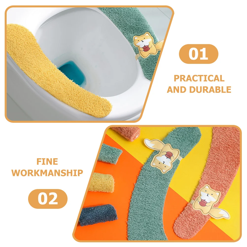 2Pairs Toilet Seat Covers Warm Soft Washable Supple Fiber Cushions Bathroom Toilet Seat Pads Reusable Comfortable
2Pairs Toilet Seat Covers Warm Soft Washable Supple Fiber Cushions Bathroom Toilet Seat Pads Reusable Comfortable