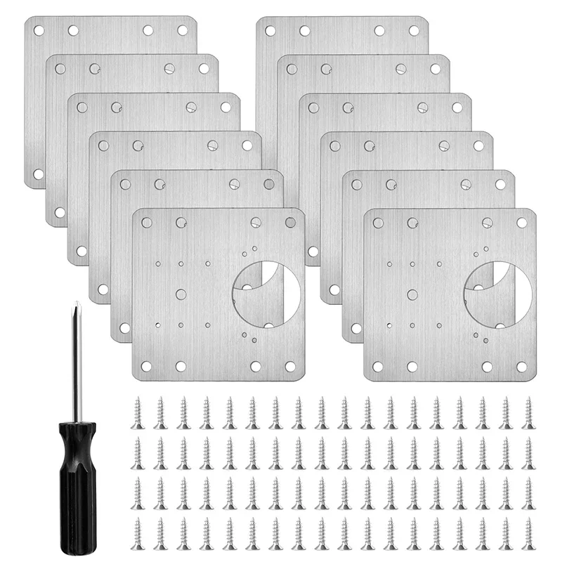 12Pcs Cabinet Hinge Repair Plate Stainless Steel Hinge Repair Plate for Cupboard Kitchen Door Wood Furniture Accessories
12Pcs Cabinet Hinge Repair Plate Stainless Steel Hinge Repair Plate for Cupboard Kitchen Door Wood Furniture Accessories