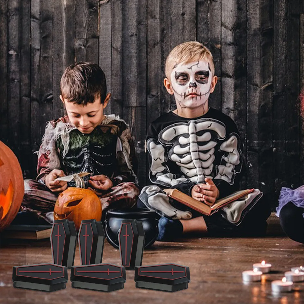 6Pcs Plastic Coffin Box Halloween Mini Coffin Lid Candy Container Party Decor Haunted House Prank Prop Tabletop Ornament
6Pcs Plastic Coffin Box Halloween Mini Coffin Lid Candy Container Party Decor Haunted House Prank Prop Tabletop Ornament