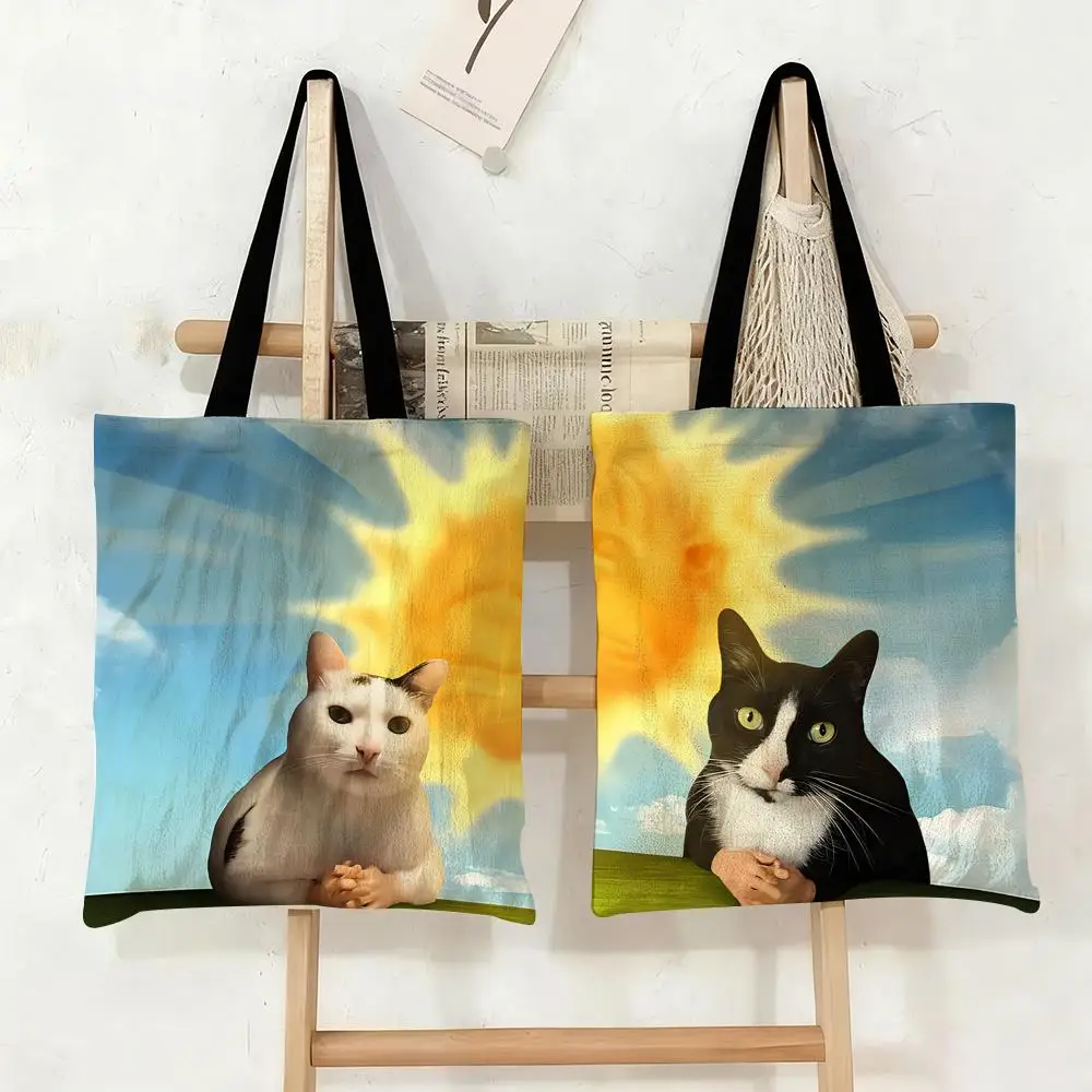 Funny Cat Storage Bags Canvas Tote Bag Large Capacity Double-Sided Print Reusable Shopping Bag Eco-Friendly Shoulder Bag
Funny Cat Storage Bags Canvas Tote Bag Large Capacity Double-Sided Print Reusable Shopping Bag Eco-Friendly Shoulder Bag