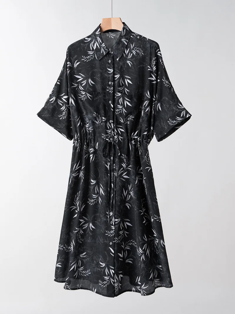 Women's Long Dress 100% Mulberry Silk Floral Printed Lapel Collar Shirred Maxi Dress Waist Vintage Retro Summer Dress 2026
Women's Long Dress 100% Mulberry Silk Floral Printed Lapel Collar Shirred Maxi Dress Waist Vintage Retro Summer Dress 2026