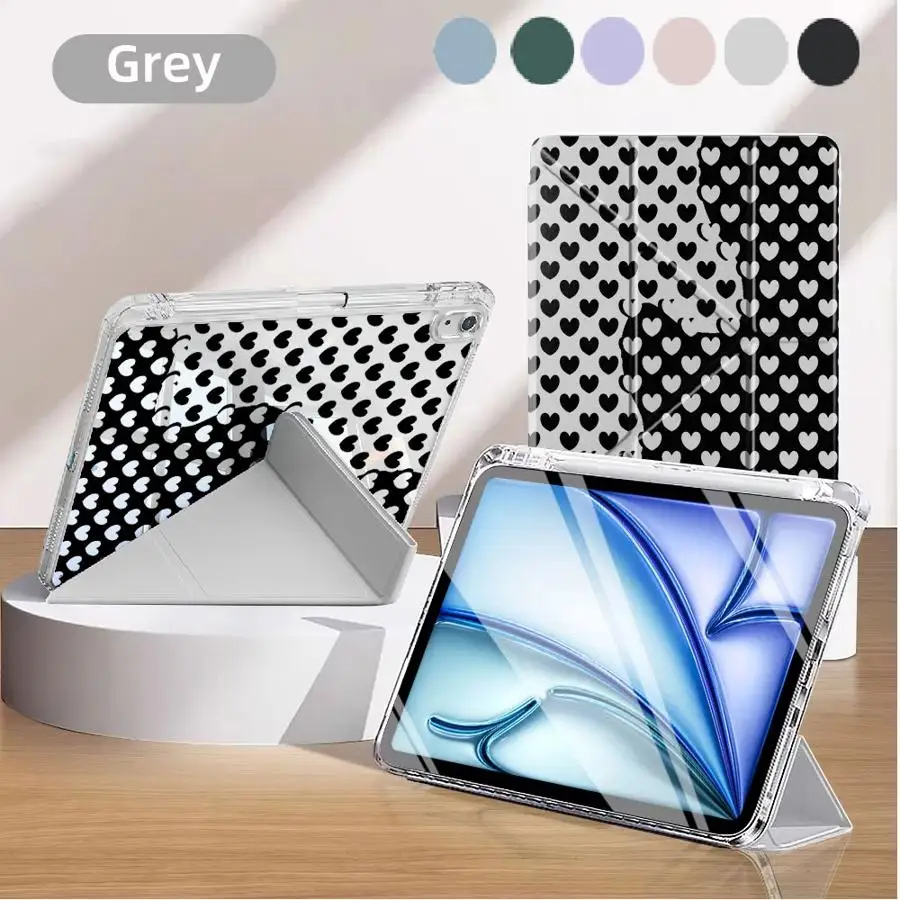 Чехол-подставка для планшетов iPad Pro 2025 11-го, 10-го, 9-го, 8-го, 7-го поколений, 12.9 дюймов, Air 4, 5, M3, M2, M4, 11 дюймов, Mini 6, 7, Y-Fold, в форме сердца
Чехол-подставка для планшетов iPad Pro 2025 11-го, 10-го, 9-го, 8-го, 7-го поколений, 12.9 дюймов, Air 4, 5, M3, M2, M4, 11 дюймов, Mini 6, 7, Y-Fold, в форме сердца