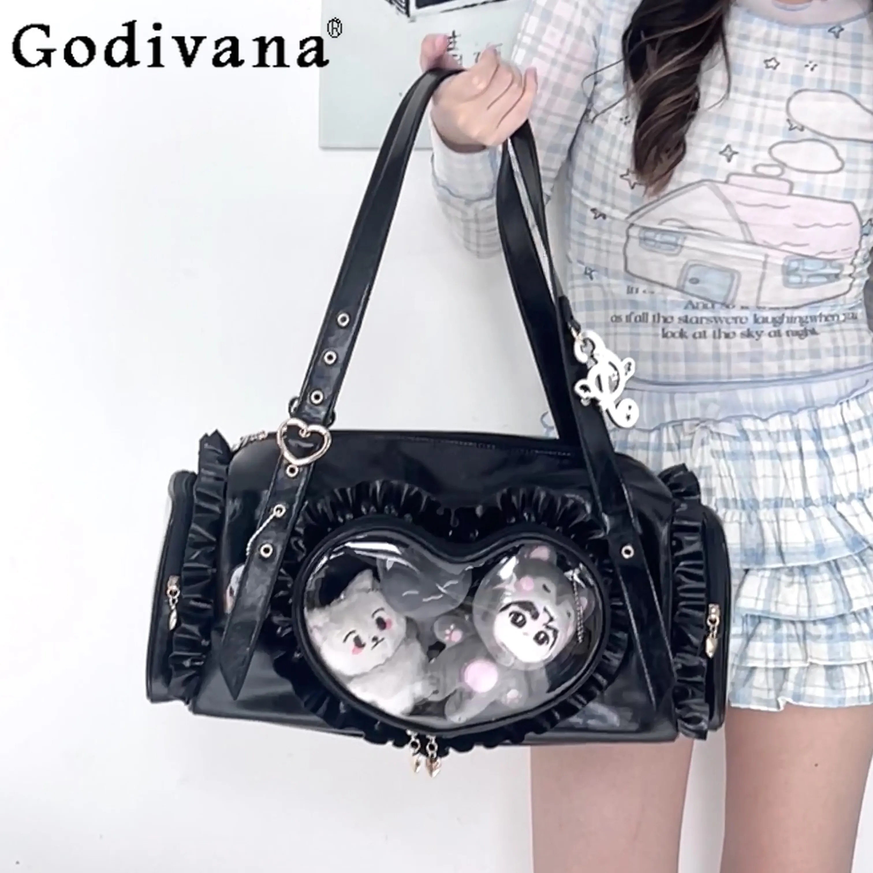 Женская сумка Ita Bag в японском стиле, модная повседневная универсальная черная сумка, студенческая сумка большой вместимости, сумка через плечо, кроссбоди.
Женская сумка Ita Bag в японском стиле, модная повседневная универсальная черная сумка, студенческая сумка большой вместимости, сумка через плечо, кроссбоди.