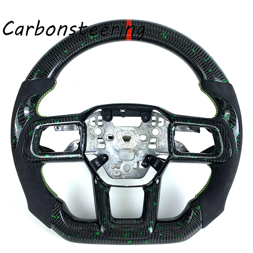 For Ford Custom Car Real Carbon Fiber Steering Wheel with Green Fragments for Mustang GT 350 500 Shelby 2024+ Racing Style
For Ford Custom Car Real Carbon Fiber Steering Wheel with Green Fragments for Mustang GT 350 500 Shelby 2024+ Racing Style