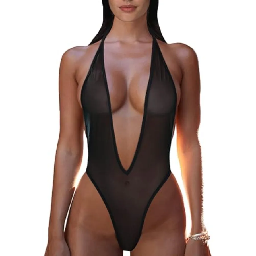 Women's Deep V Teddy Sheer Mesh Babydoll Bodysuit Underwear
Women's Deep V Teddy Sheer Mesh Babydoll Bodysuit Underwear