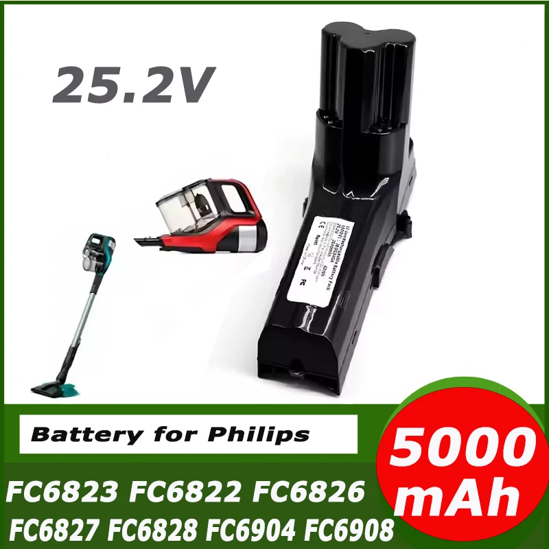 For Philips XC8347/01 XC8349/01 SpeedPro Max Vacuum Cleaner with Overcharge Protection, Universal 25.2V Replacement Battery
For Philips XC8347/01 XC8349/01 SpeedPro Max Vacuum Cleaner with Overcharge Protection, Universal 25.2V Replacement Battery