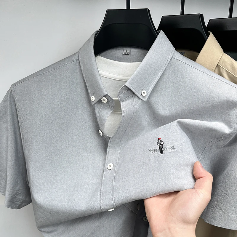 Luxury brand 100% cotton short sleeve shirt men's fashion exquisite cartoon embroidery business leisure comfort summer new top
Luxury brand 100% cotton short sleeve shirt men's fashion exquisite cartoon embroidery business leisure comfort summer new top