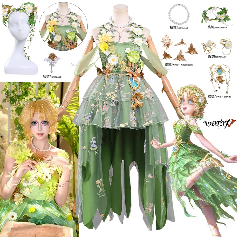 Game Emma Woods Gardener Cosplay Costume Identity Ⅴ Eternal Summer Never Fades Green Fairy Dress Uniform Women Carnival Cos Suit
Game Emma Woods Gardener Cosplay Costume Identity Ⅴ Eternal Summer Never Fades Green Fairy Dress Uniform Women Carnival Cos Suit
