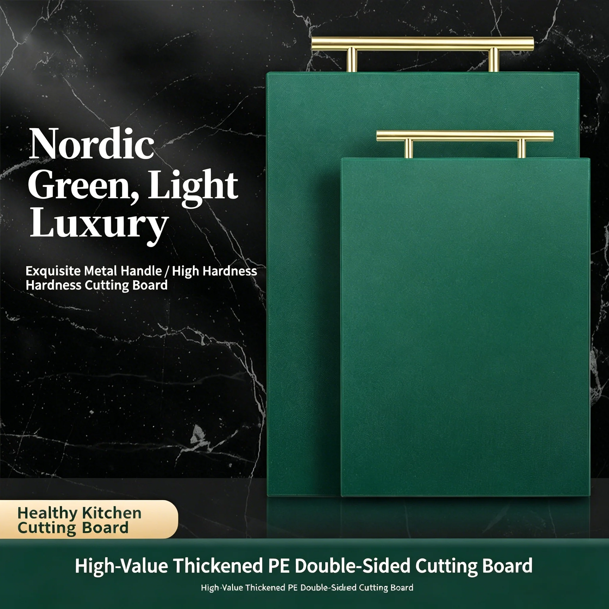 Nordic Green PE Cutting Board, Plastic Chopping Board for Kitchen, Non-Slip Fruit Mat, Dishwasher Safe & Easy-Clean for Home Use
Nordic Green PE Cutting Board, Plastic Chopping Board for Kitchen, Non-Slip Fruit Mat, Dishwasher Safe & Easy-Clean for Home Use