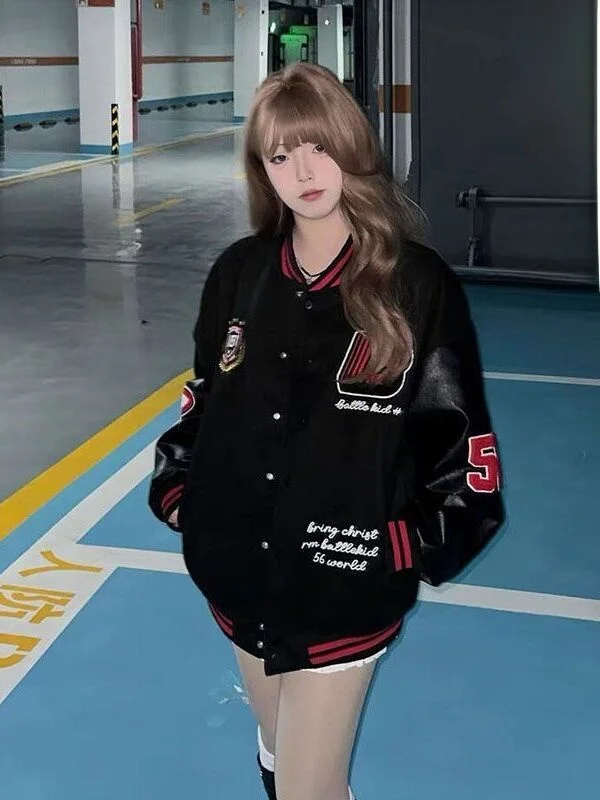 Loose Fit Faux Velvet Baseball Jaet Cotton Blend Youth Faion Men's Jaet Cool Sweet Retro American Sle Outerwear
Loose Fit Faux Velvet Baseball Jaet Cotton Blend Youth Faion Men's Jaet Cool Sweet Retro American Sle Outerwear