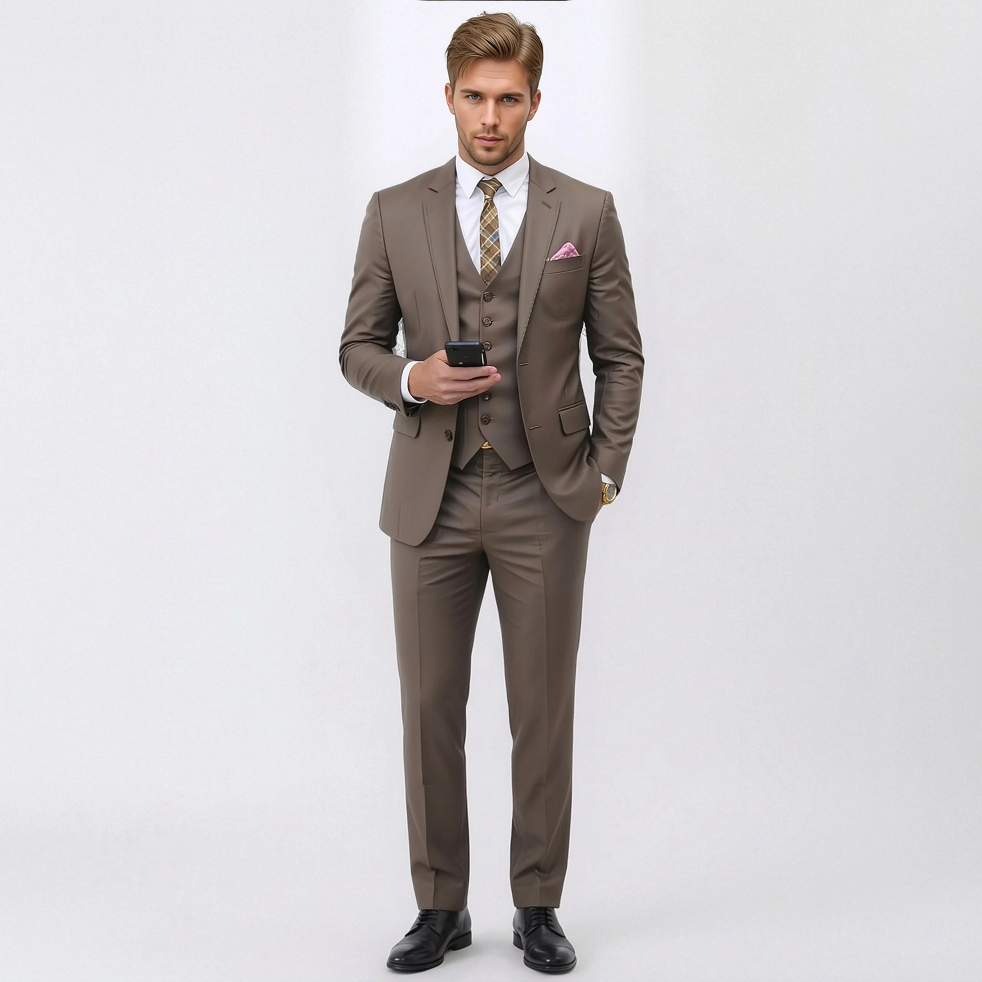 OPEODLY Men's 3 Piece Tuxedo Suit Slim Fit One Button Blazer Jacket Vest Pants Set for Formal Wedding Business
OPEODLY Men's 3 Piece Tuxedo Suit Slim Fit One Button Blazer Jacket Vest Pants Set for Formal Wedding Business