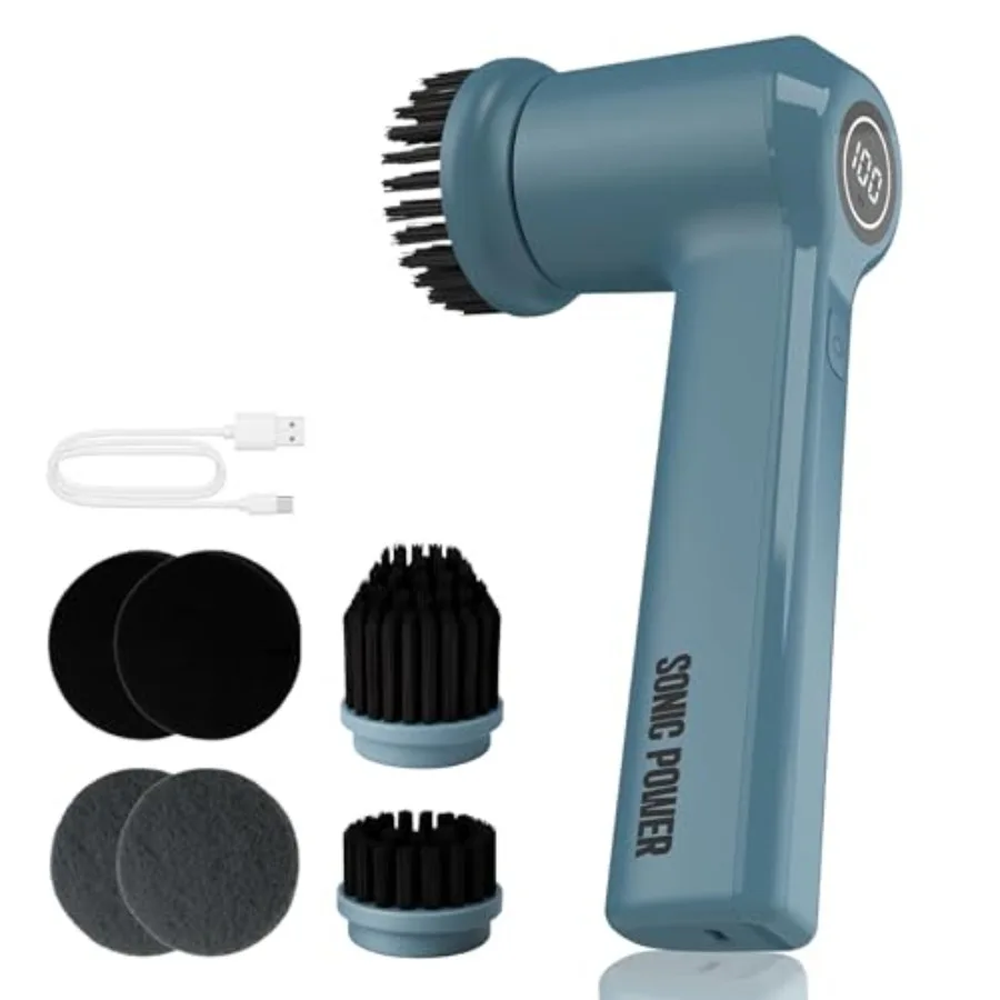 Electric Spin Scrubber Handheld and Ergonomic IPX7 Waterproof 4 Multi-Purpose Brush Heads Long-Lasting Rechargeable Battery Cle
Electric Spin Scrubber Handheld and Ergonomic IPX7 Waterproof 4 Multi-Purpose Brush Heads Long-Lasting Rechargeable Battery Cle