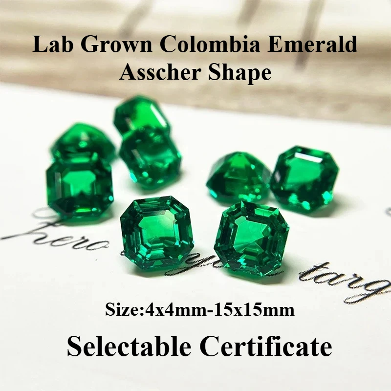 Top Lab Grown Colombia Emerald Asscher Shape Hydrothermal Green Gemstone for DIY Jewelry Making Materials Selectable Certificate
Top Lab Grown Colombia Emerald Asscher Shape Hydrothermal Green Gemstone for DIY Jewelry Making Materials Selectable Certificate