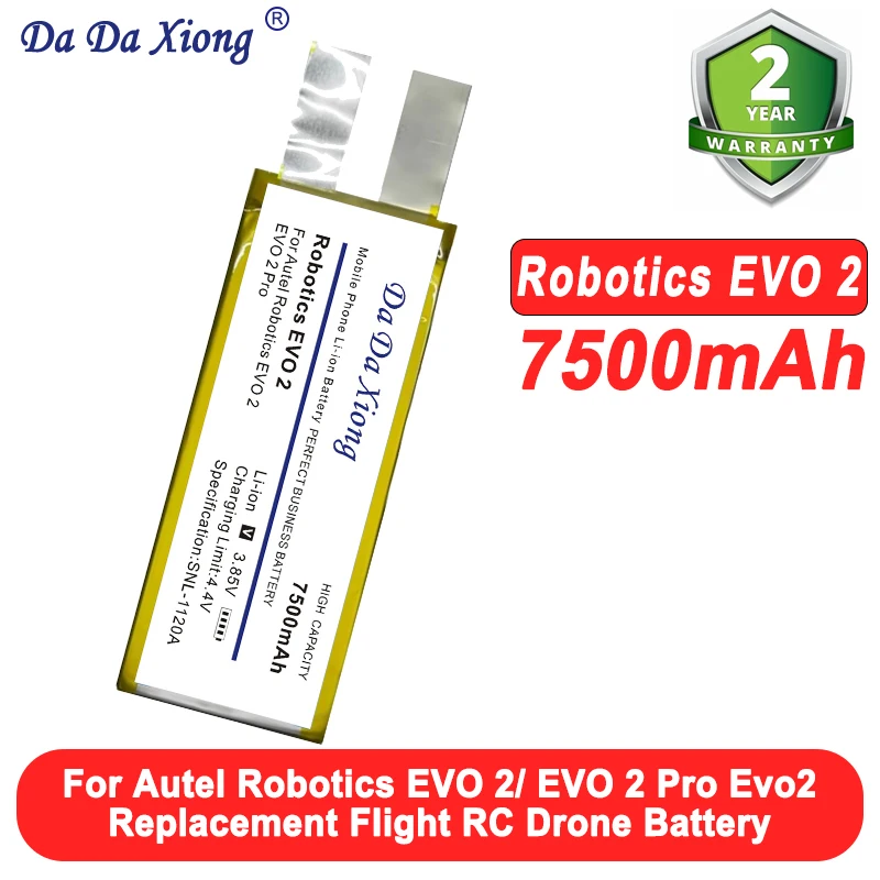 Аккумулятор 7500 мАч для Autel Robotics EVO 2/EVO 2 Pro evo2, сменный аккумулятор для радиоуправляемого дрона
Аккумулятор 7500 мАч для Autel Robotics EVO 2/EVO 2 Pro evo2, сменный аккумулятор для радиоуправляемого дрона