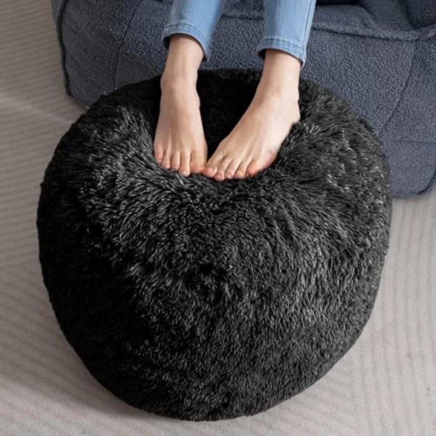 Round Stuffed Pouf Ottoman Long Faux Fur Poufs with Foam Chunk Filling Fluffy and Furry Pouf Feet Stool Storage Ottoman 20 X 15
Round Stuffed Pouf Ottoman Long Faux Fur Poufs with Foam Chunk Filling Fluffy and Furry Pouf Feet Stool Storage Ottoman 20 X 15