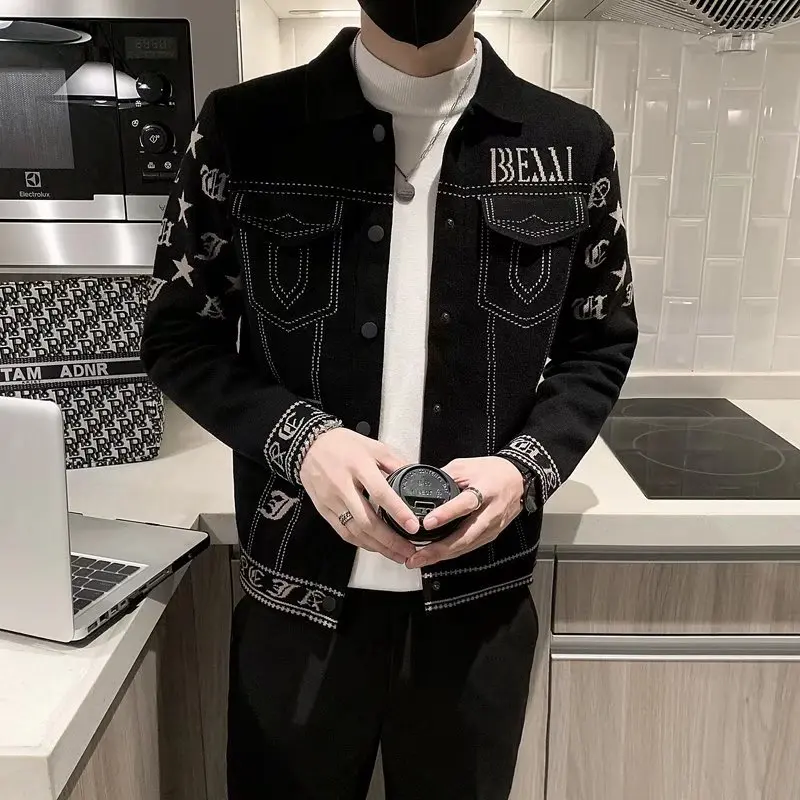 Slim Fit Men's Knitted Sweater Trendy Haome Open Cardigan Jaet Autumn New Arrival Youth ular Polyester Outerwear
Slim Fit Men's Knitted Sweater Trendy Haome Open Cardigan Jaet Autumn New Arrival Youth ular Polyester Outerwear