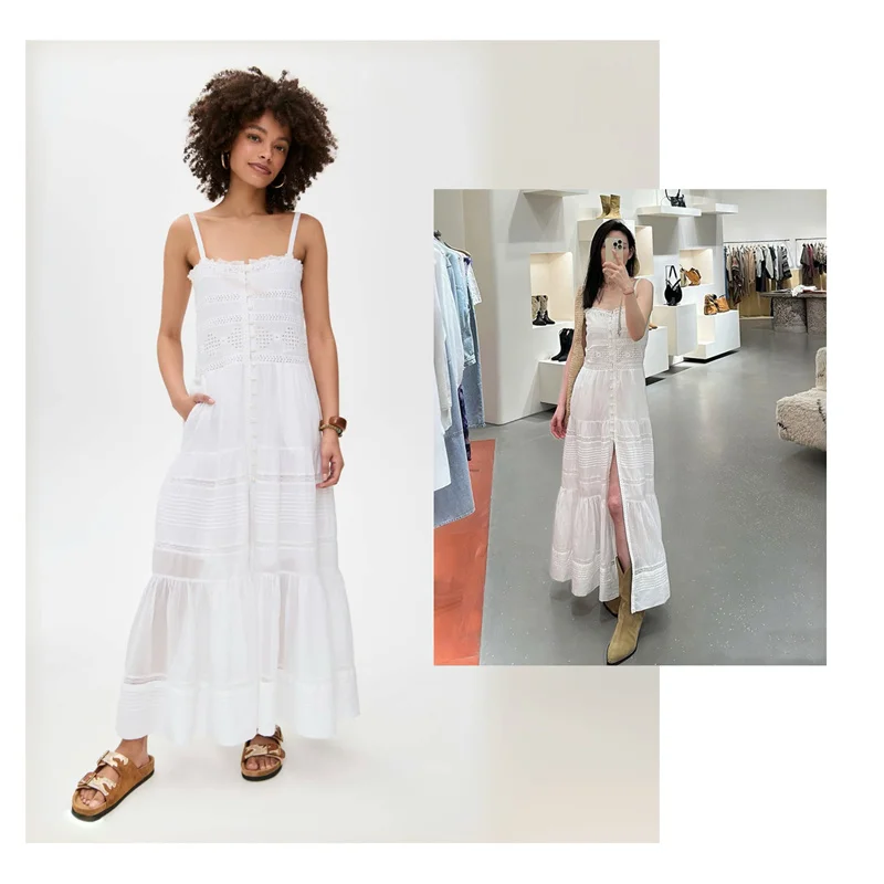 Isa Lace Splice Halter Dress French Style High Waist Spring Season Ladies Fashion Soft Composite Fabric A-Line Skirt Dress
Isa Lace Splice Halter Dress French Style High Waist Spring Season Ladies Fashion Soft Composite Fabric A-Line Skirt Dress
