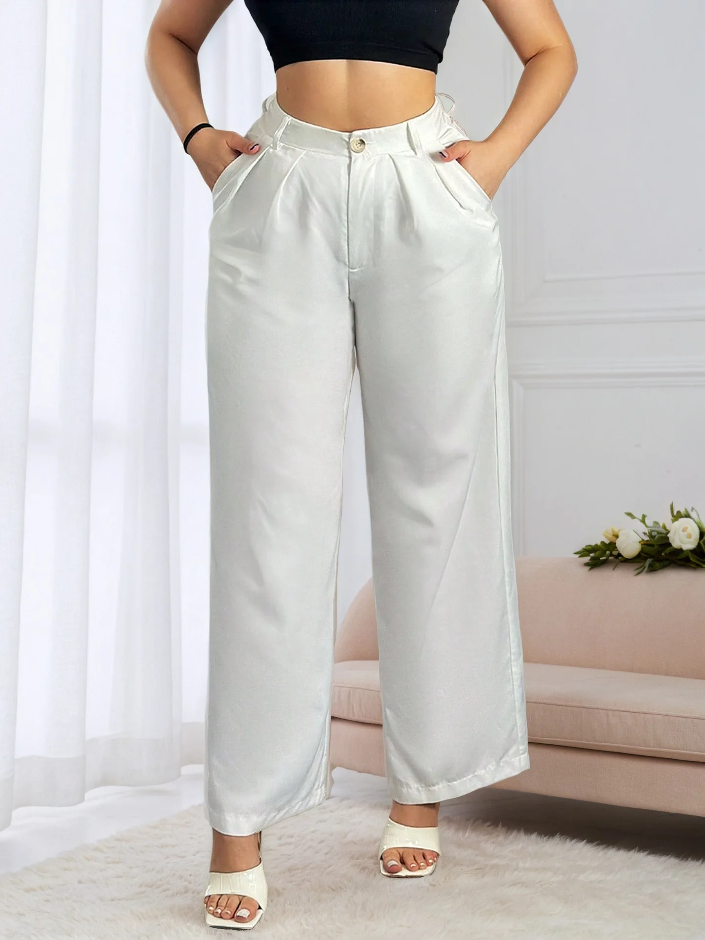 New Classic Versatile Solid Color High Waist Wide Leg Suit Pants for Women, Fashionable and Elegant, Slim Fit Suit Pants
New Classic Versatile Solid Color High Waist Wide Leg Suit Pants for Women, Fashionable and Elegant, Slim Fit Suit Pants