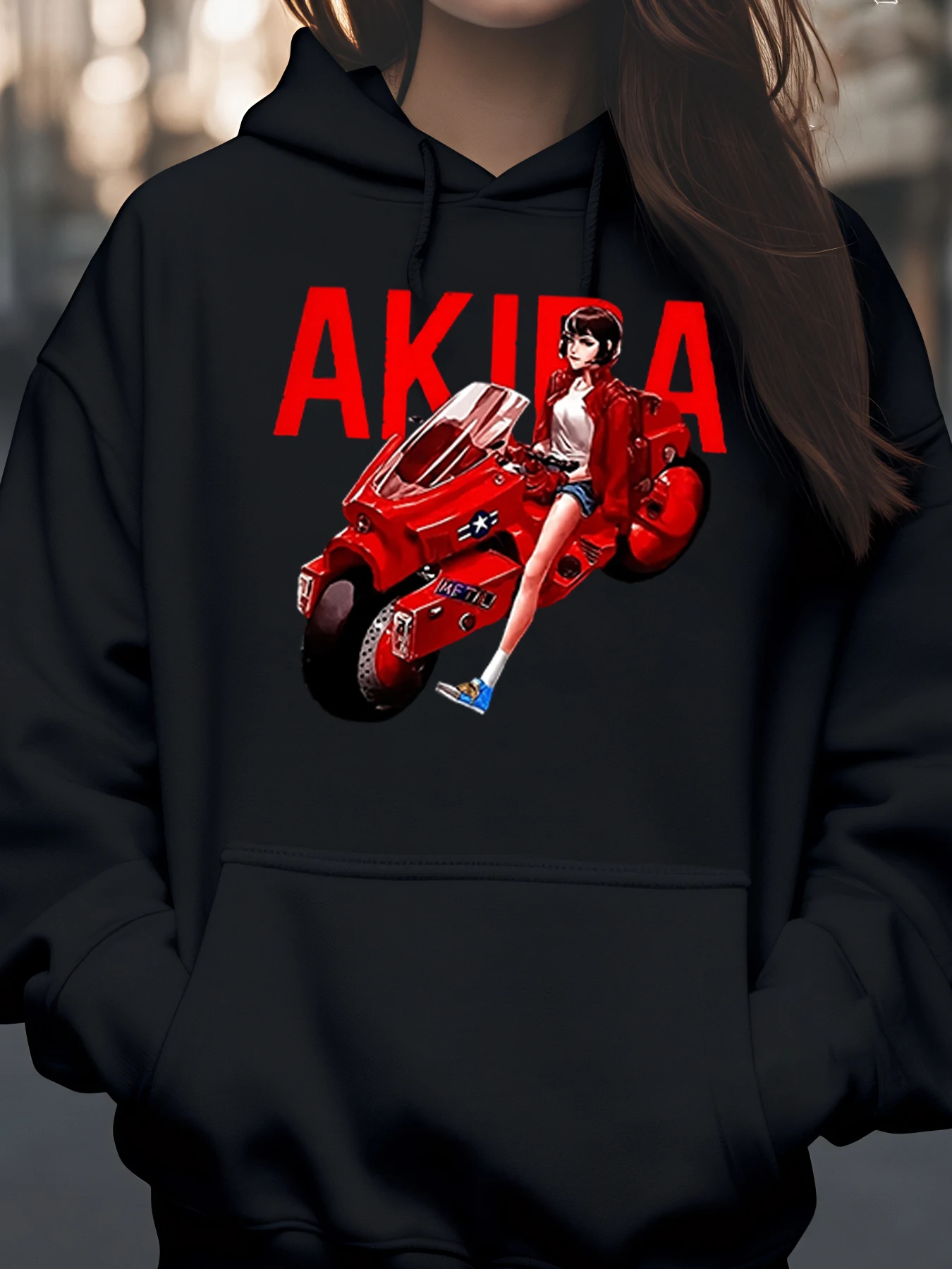 Толстовка с мотоциклетным принтом Akira для женщин, повседневная уличная одежда, модная одежда
Толстовка с мотоциклетным принтом Akira для женщин, повседневная уличная одежда, модная одежда