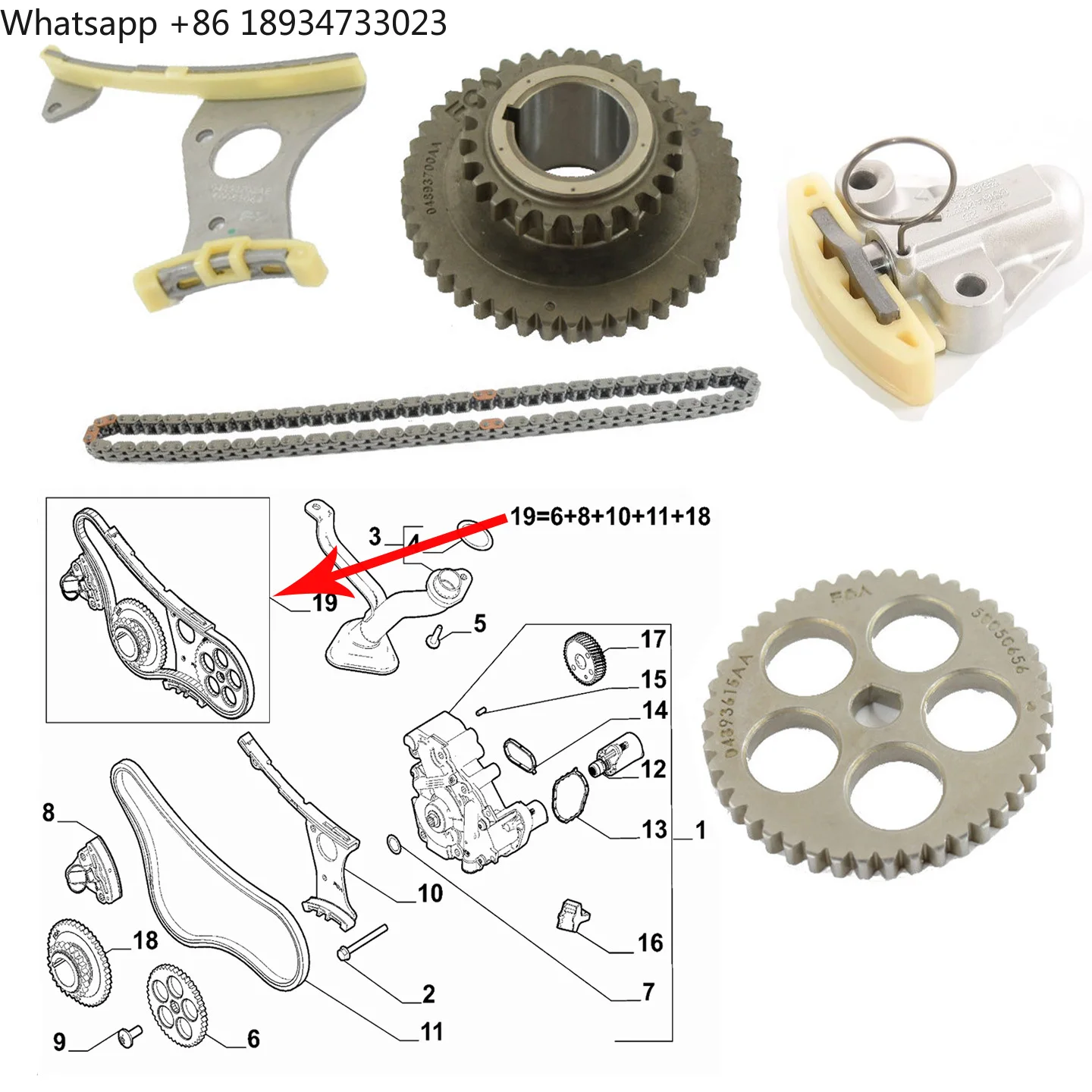 Original Oil Pump Chain Kit 50056334 for a Lfa Romeo Giulia Juliette, Stelvio, 2.0T Timing Adjustment Package, Original FCA
Original Oil Pump Chain Kit 50056334 for a Lfa Romeo Giulia Juliette, Stelvio, 2.0T Timing Adjustment Package, Original FCA