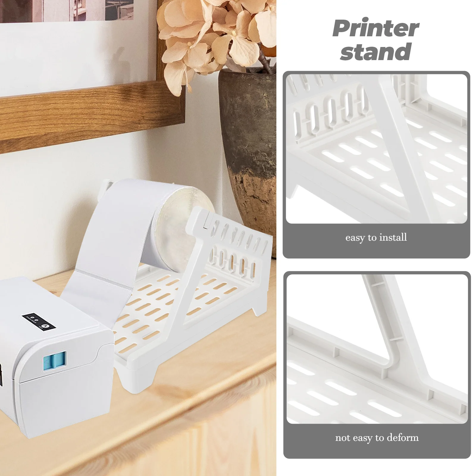 Universal White External Shipping Label Holder Stand Thickened ABS Cable Management Compatible Printer Accessory Plastic 
Universal White External Shipping Label Holder Stand Thickened ABS Cable Management Compatible Printer Accessory Plastic