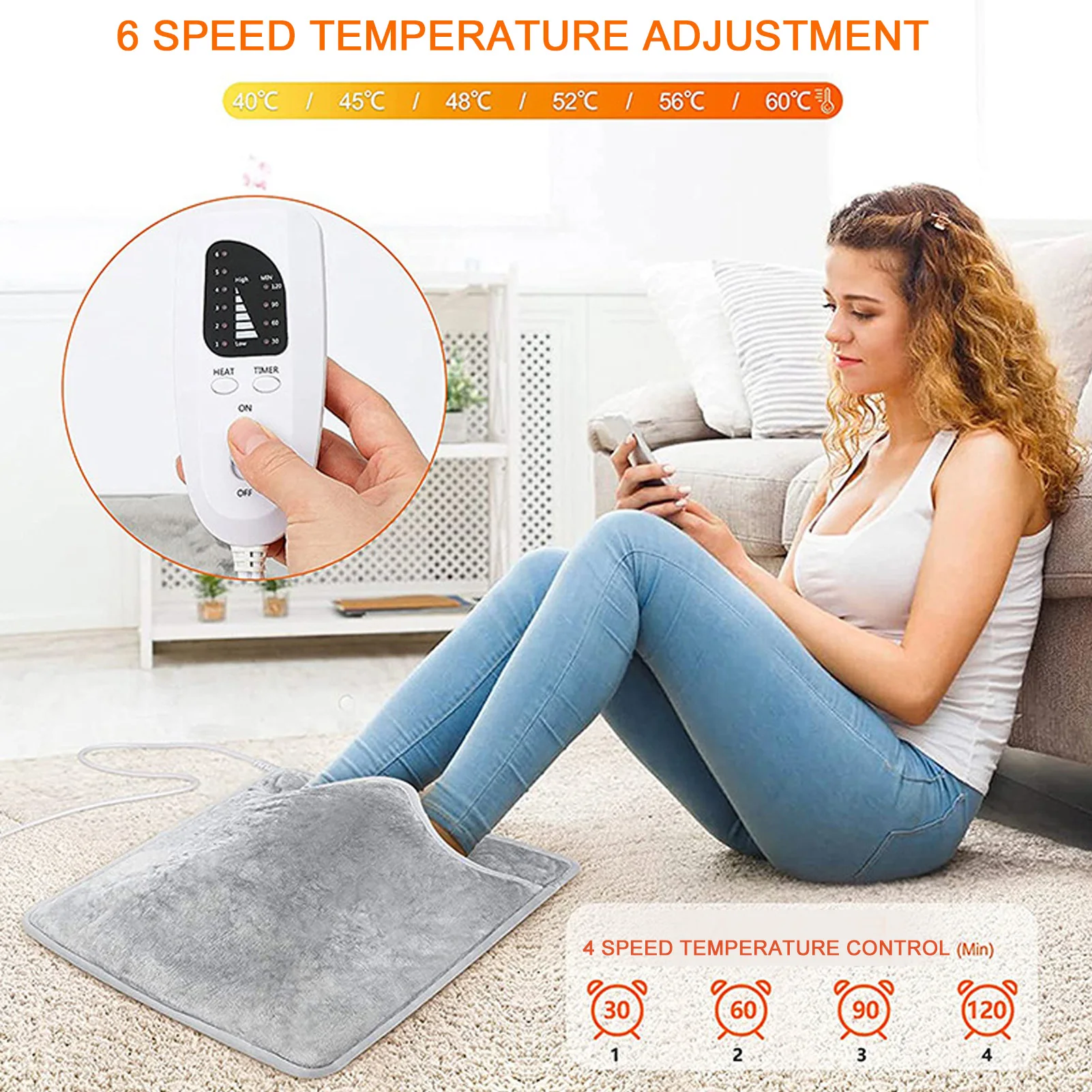 Electric Heated Foot Warmer Auto Shut Off Plug in Portable Washable Heating Pad for Men Women Electric Heated Foot Warmer
Electric Heated Foot Warmer Auto Shut Off Plug in Portable Washable Heating Pad for Men Women Electric Heated Foot Warmer