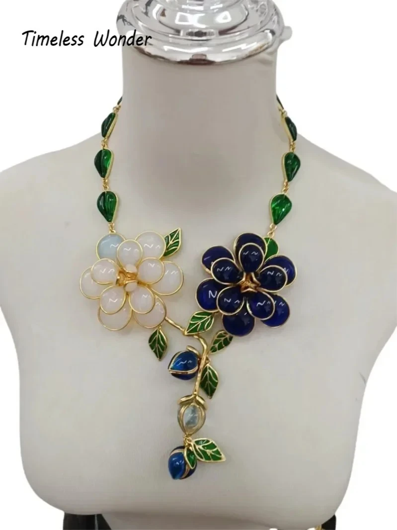 Timeless Wonder Fancy Enamel Leaf Glass Floral Chains Necklace for Women Designer Jewelry Runway Rare Top Trendy Gift Neat 2663
Timeless Wonder Fancy Enamel Leaf Glass Floral Chains Necklace for Women Designer Jewelry Runway Rare Top Trendy Gift Neat 2663