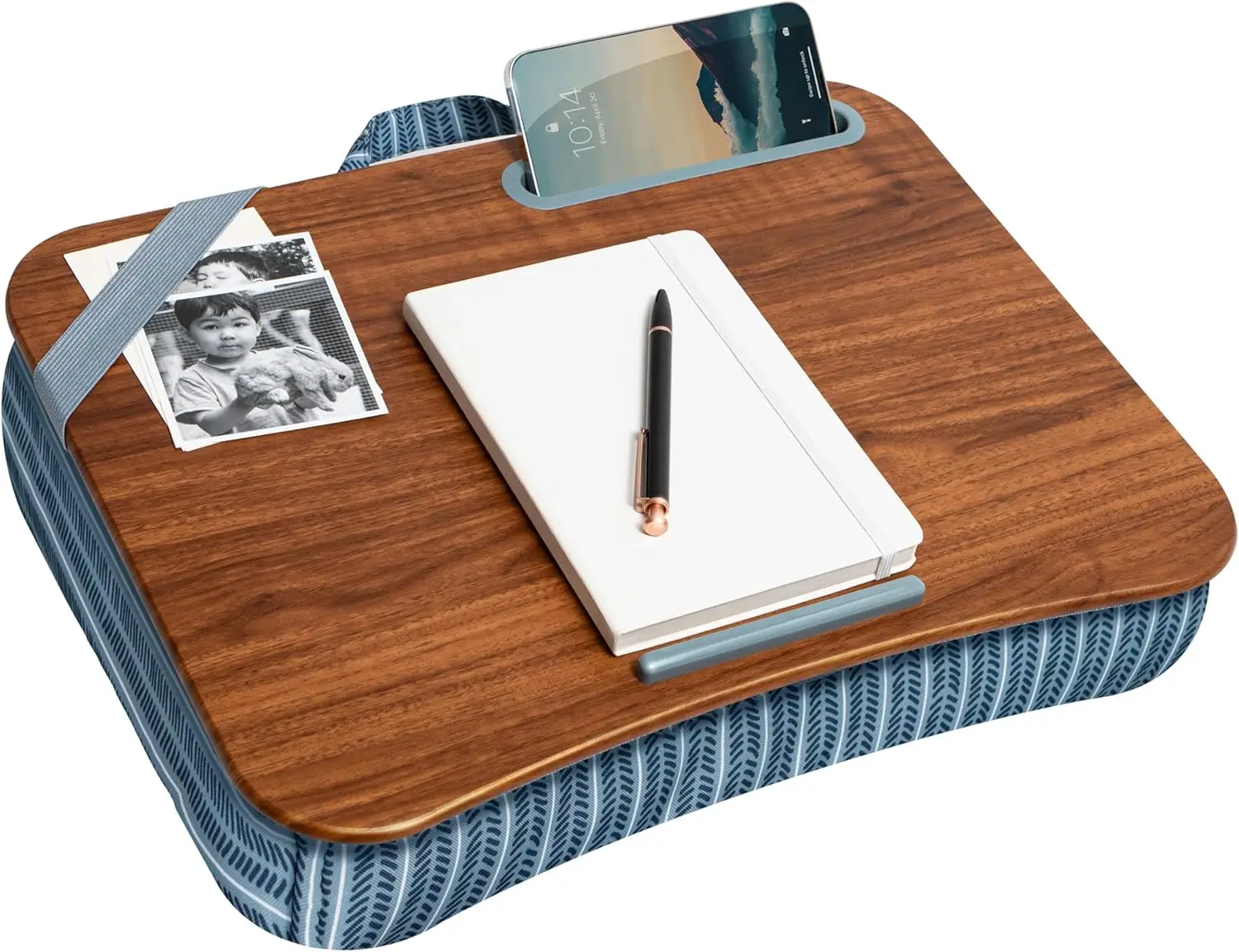 Portable Lap Desk for 15.6" Laptops with Phone Holder & Device Ledge, Lightweight Cushion Base
Portable Lap Desk for 15.6" Laptops with Phone Holder & Device Ledge, Lightweight Cushion Base