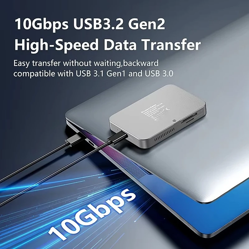 EE1 10Gbps Magnetic Docking Station & M.2 NVME SSD Enclosure USB C Hub 8 In 1 Support 4K60Hz ProRes HD Video for iPhone 17/16
EE1 10Gbps Magnetic Docking Station & M.2 NVME SSD Enclosure USB C Hub 8 In 1 Support 4K60Hz ProRes HD Video for iPhone 17/16