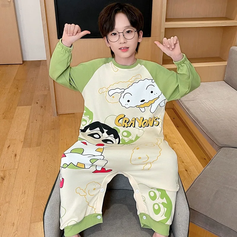 Crayon Shin-Chan Kids Onesie Pajamas Spring Autumn Long Sleeve Thin Style Sleeping Bag Anti Kick Jumpsuit Comfort Boy Homewear
Crayon Shin-Chan Kids Onesie Pajamas Spring Autumn Long Sleeve Thin Style Sleeping Bag Anti Kick Jumpsuit Comfort Boy Homewear