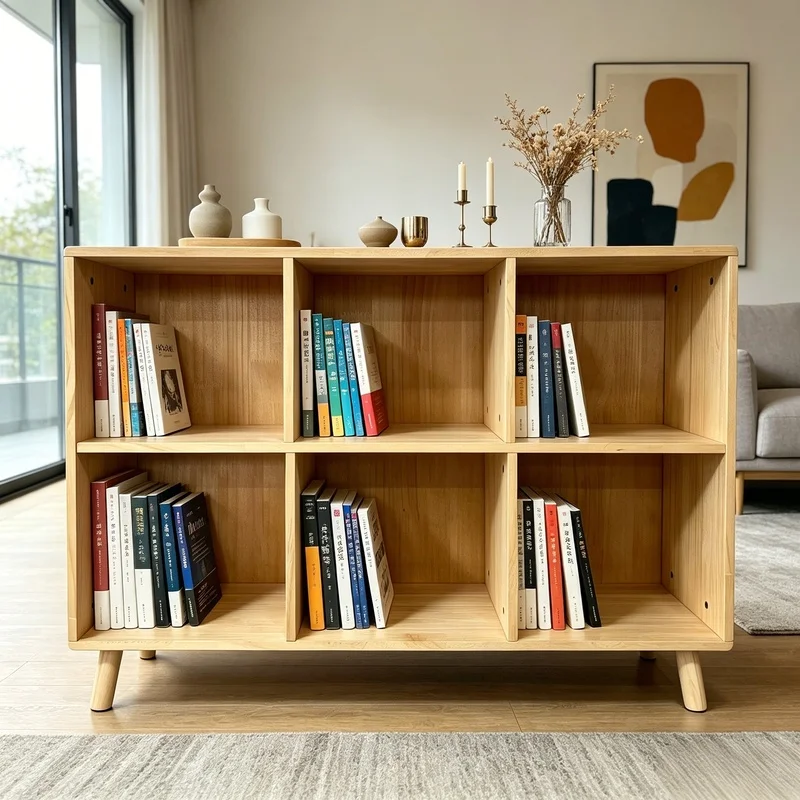 6-Cube Wooden Storage Shelf, Freestanding Bookcase with Legs, Natural Solid Wood Cubby Organizer for Living Room, Bedroom, Office, Entryway
6-Cube Wooden Storage Shelf, Freestanding Bookcase with Legs, Natural Solid Wood Cubby Organizer for Living Room, Bedroom, Office, Entryway