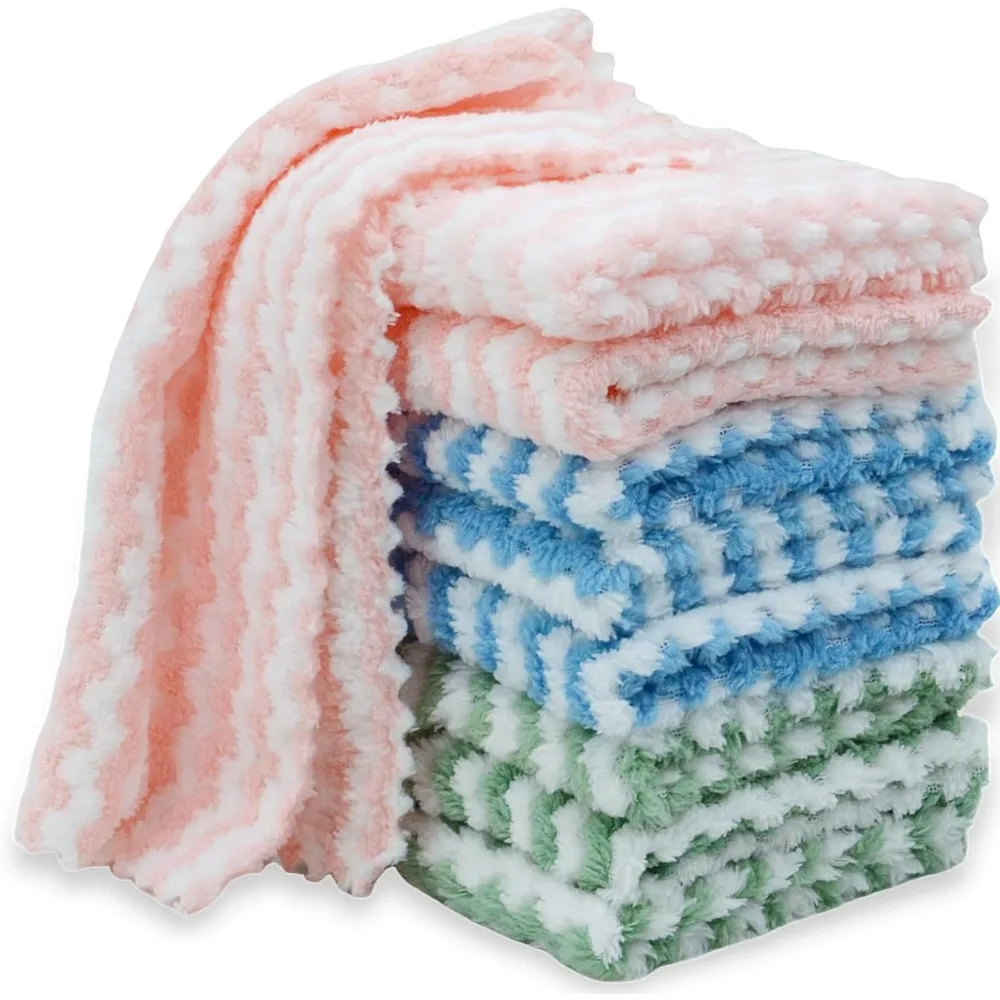 10 Pack Microfiber Cleaning Cloths Soft Absorbent Quick Dry Reusable Towels for Kitchen Bathroom Car Glass
10 Pack Microfiber Cleaning Cloths Soft Absorbent Quick Dry Reusable Towels for Kitchen Bathroom Car Glass