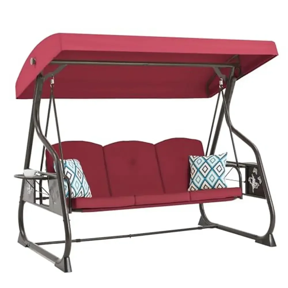 Outdoor 3-Seat Patio Swing with Canopy & Adjustable Backrest Heavy Duty Metal Frame 800LBS Capacity Glider Chair with Removable
Outdoor 3-Seat Patio Swing with Canopy & Adjustable Backrest Heavy Duty Metal Frame 800LBS Capacity Glider Chair with Removable