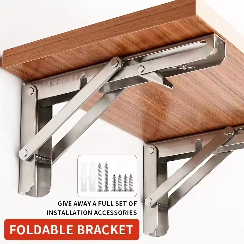 2pcs 8/10/12/14/16 Inch Heavy-duty Stainless Steel Folding Bracket, Wall Mounted Angular Gravity Bracket for Storage
2pcs 8/10/12/14/16 Inch Heavy-duty Stainless Steel Folding Bracket, Wall Mounted Angular Gravity Bracket for Storage