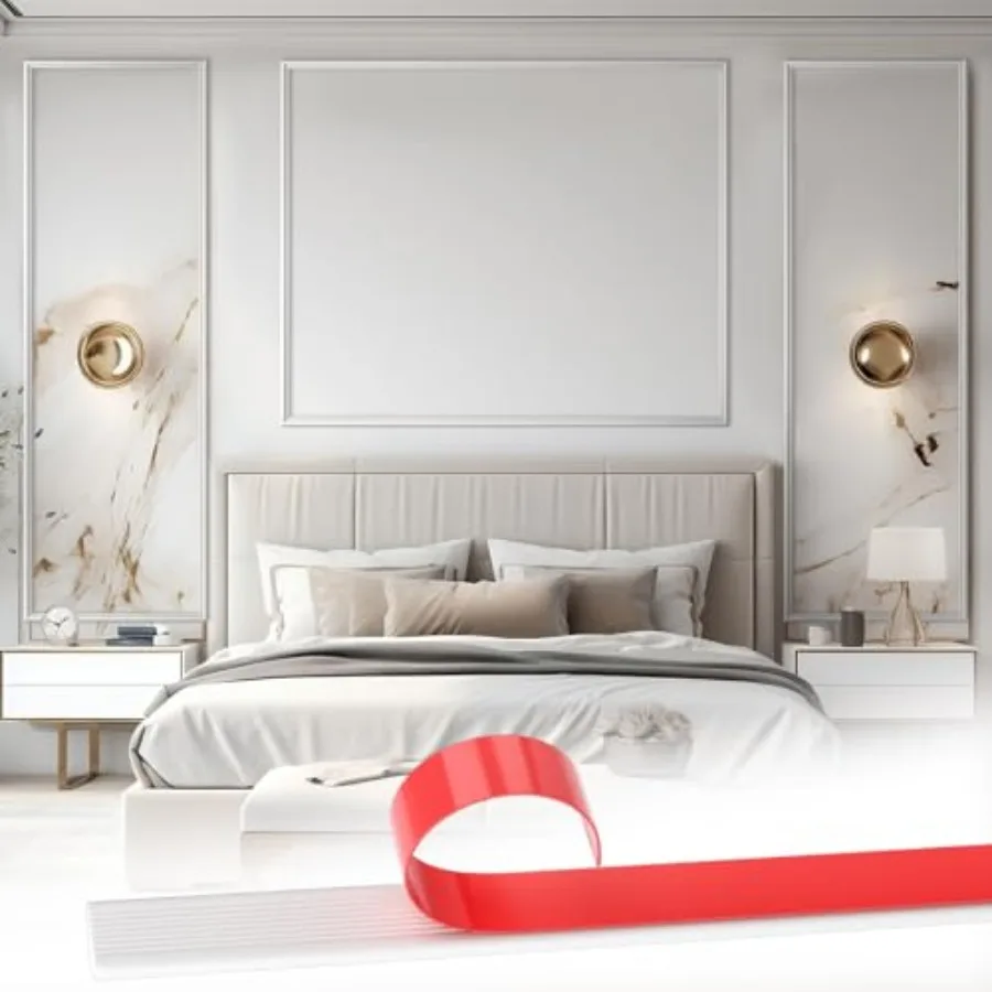 Pangda Bedroom Peel and Stick Wall Trim Molding Kit Flat Wall Molding Kit for Bedside Decor Premade Wainscoting Panels Accent P
Pangda Bedroom Peel and Stick Wall Trim Molding Kit Flat Wall Molding Kit for Bedside Decor Premade Wainscoting Panels Accent P